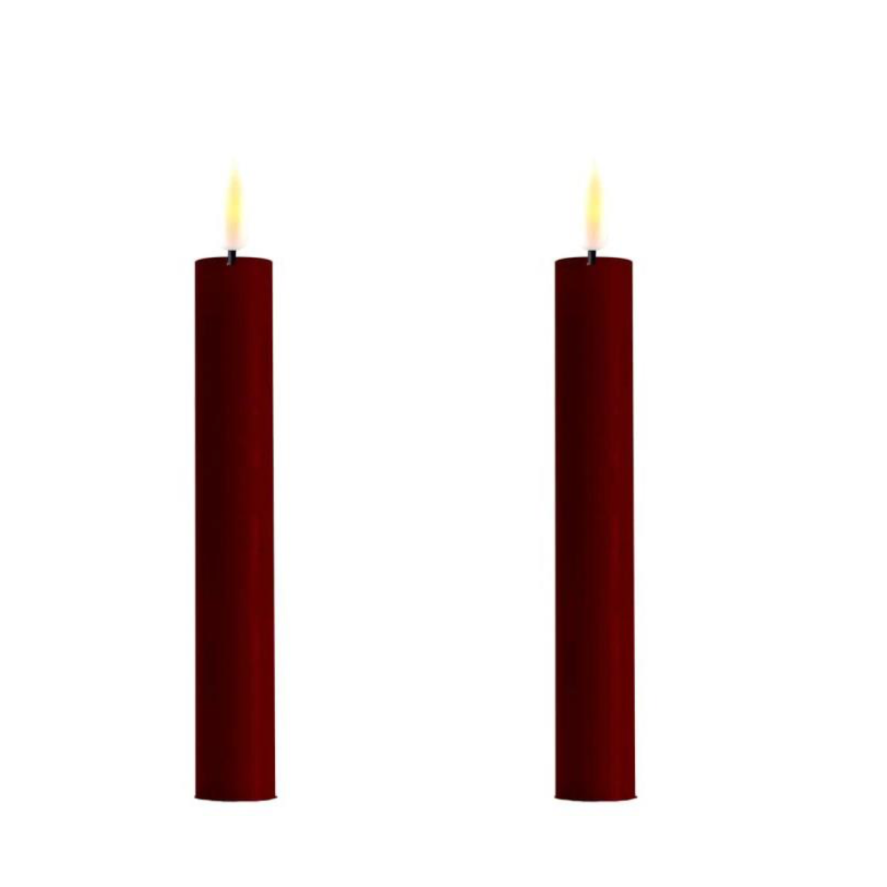 LED flameless tapers 6" in burgundy bourgogne red at Home Smith