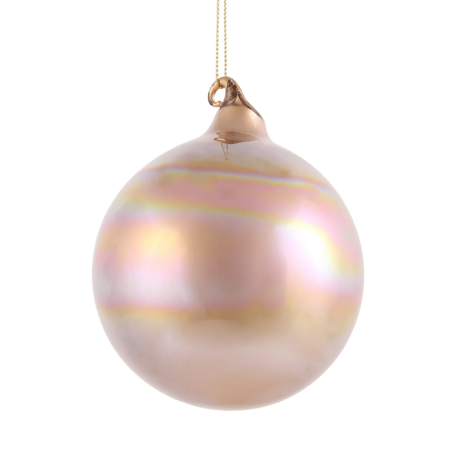 Jim Marvin Pearl Glass Ornaments in Gold at Home Smith