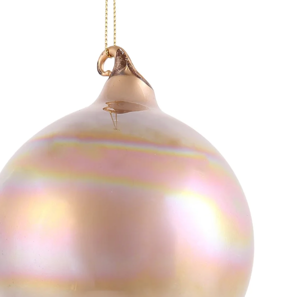 Jim Marvin Pearl Glass Ornaments in Gold at Home Smith