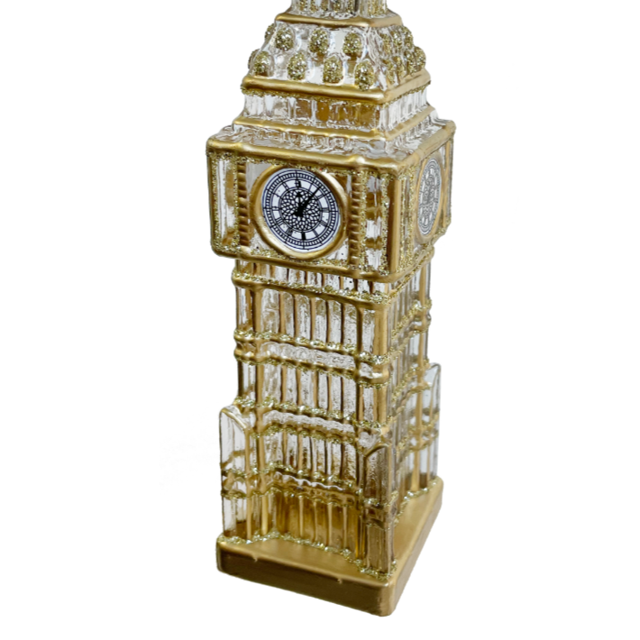 Gold and White Glass Big Ben Holiday Ornament at Home Smith