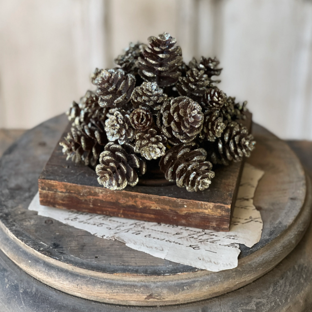 Shimmer Pine Cone Half Sphere at Home Smith