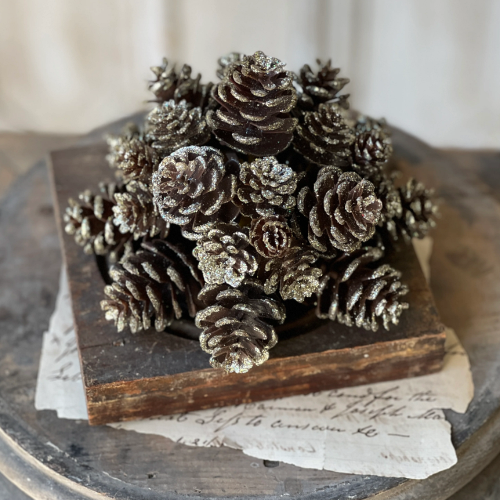 Shimmer Pine Cone Half Sphere at Home Smith