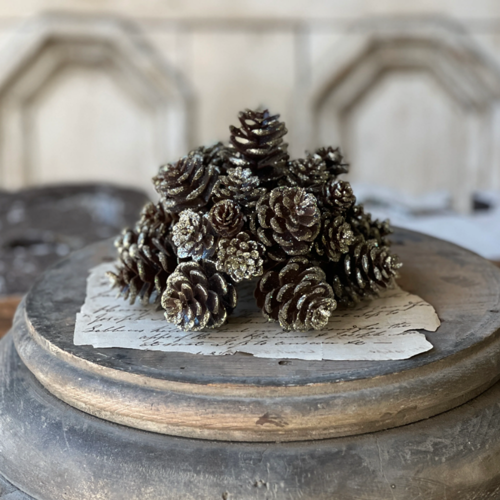 Shimmer Pine Cone Half Sphere at Home Smith