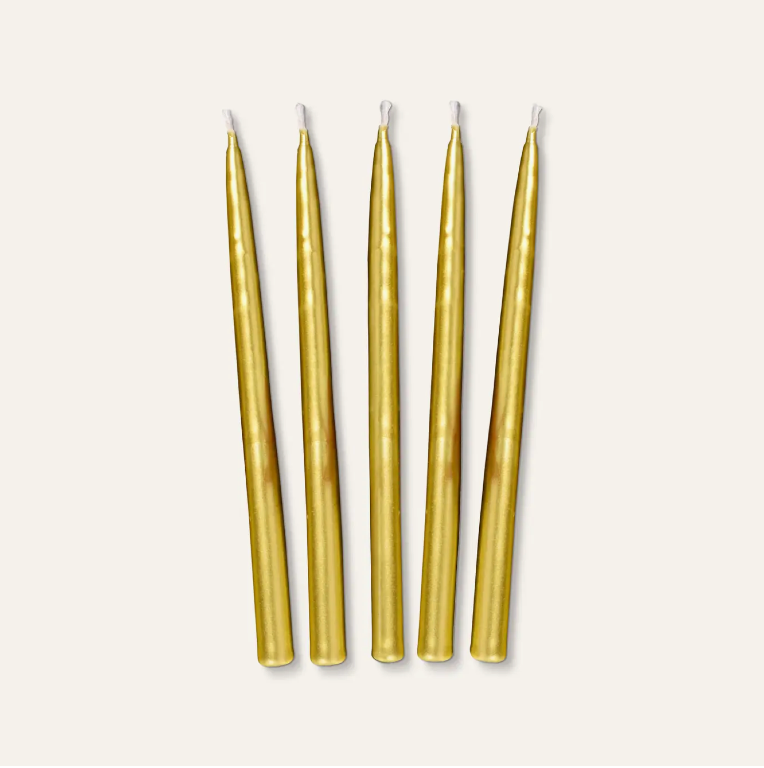 Hanukkah Candles in Metallic Gold