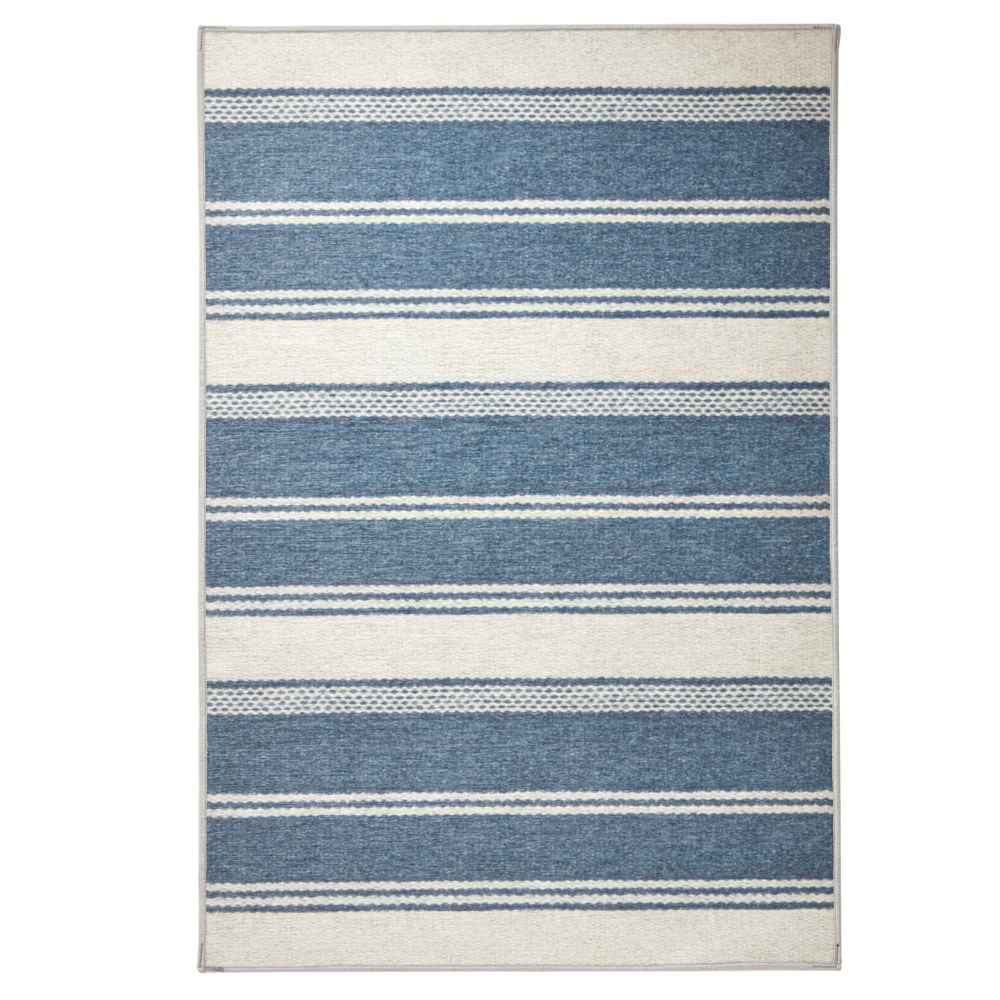 Bowman Blue Machine Washable Rug