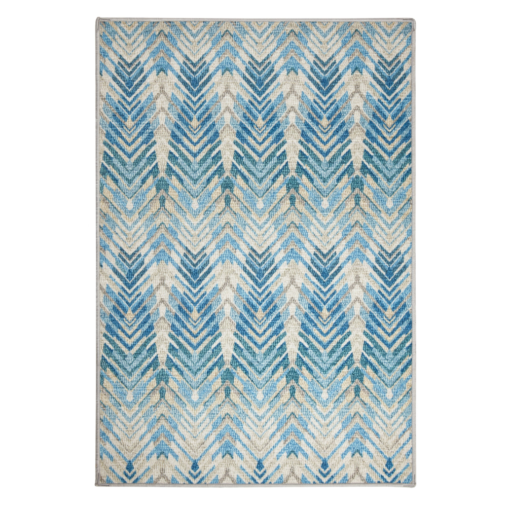 Seneca Blue Machine Washable Rug