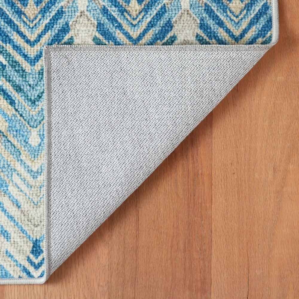 Seneca Blue Machine Washable Rug