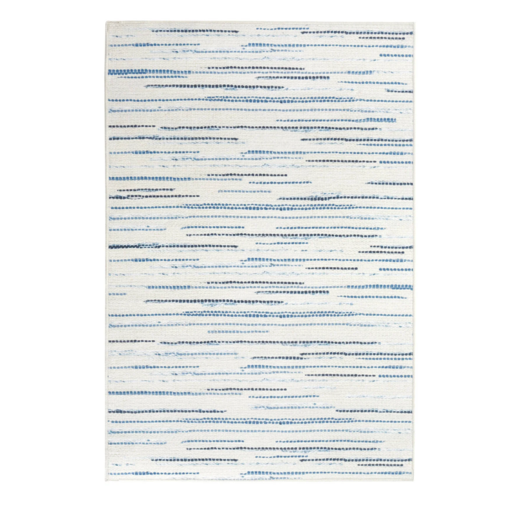 Elwood Blue Machine Washable Rug