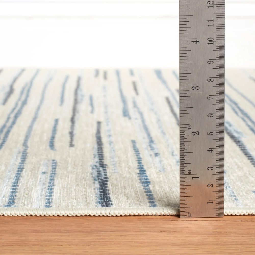 Elwood Blue Machine Washable Rug