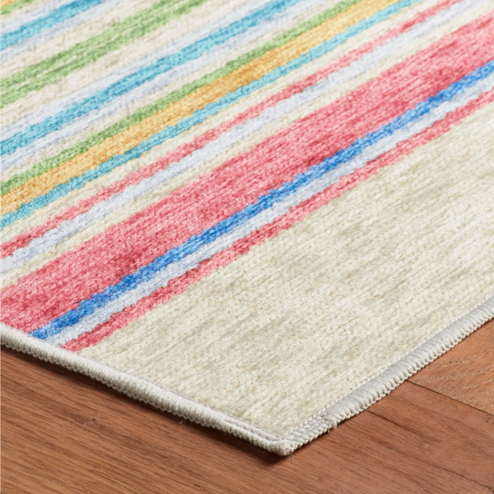 Cady Stripe Multi Machine Washable Rug