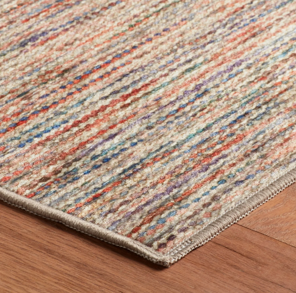 Clay Multi Machine Washable Rug