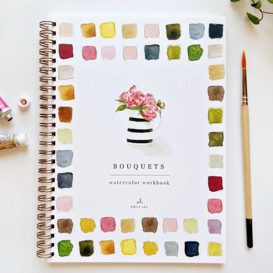 Bouquets Watercolour Workbook at Home Smith 