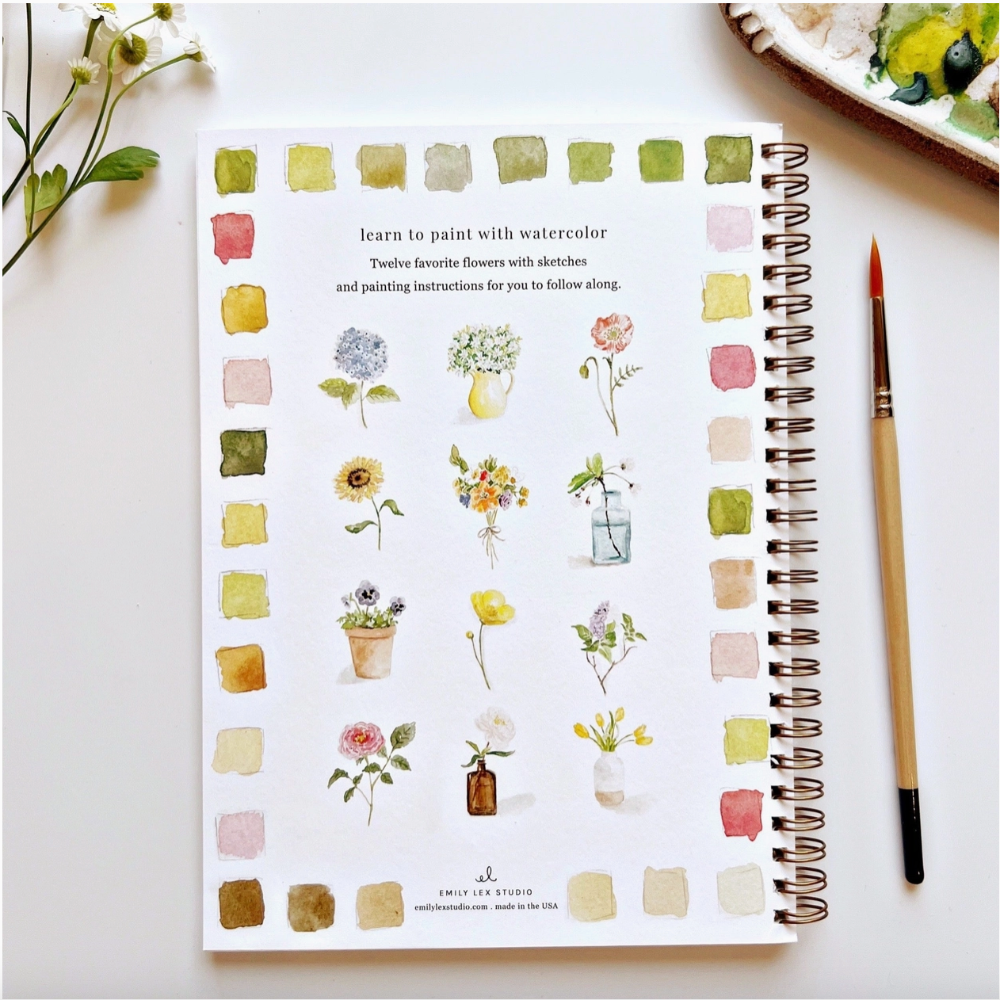 Floral Watercolour Workbook at Home Smith