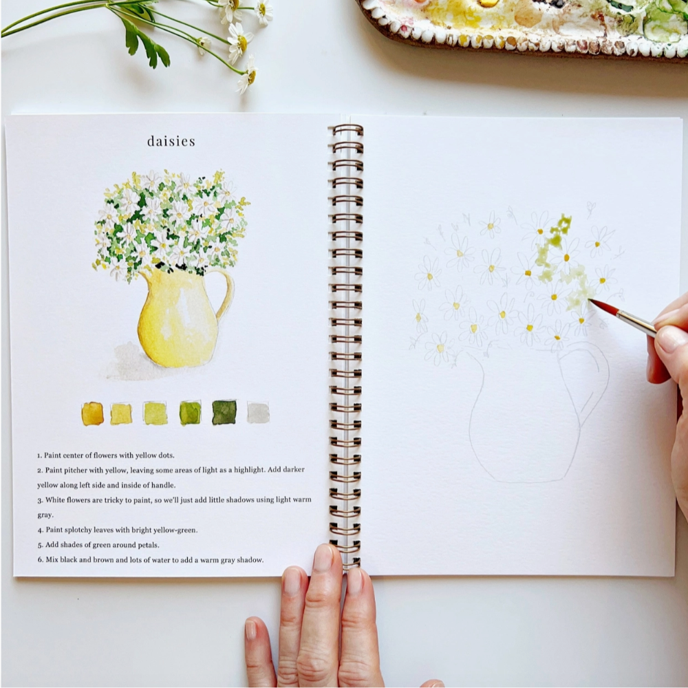 Floral Watercolour Learn to Paint Workbooks at Home Smith