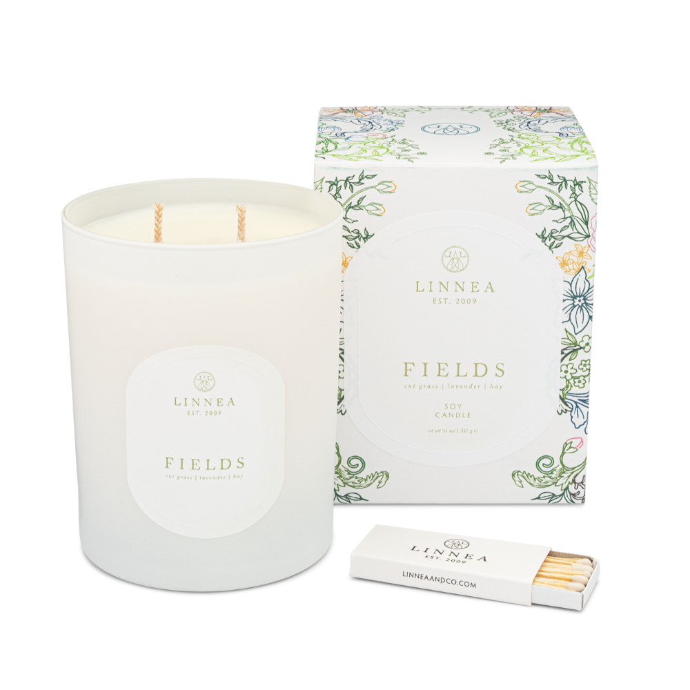 Linnea Scented Soy Candle in Fields at Home Smith