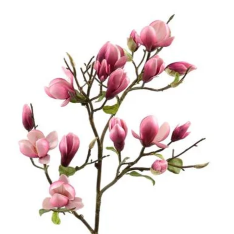 Faux Fuchsia Pink Magnolia branches at Home Smith