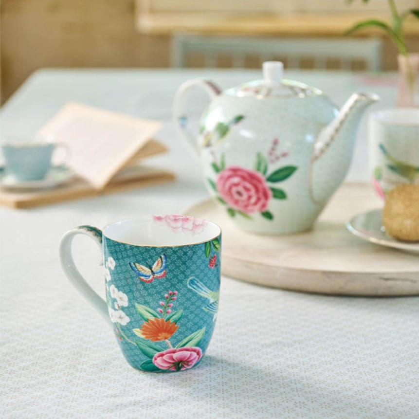 Pip Studio's Blushing Birds Mug XL in Blue at Home Smith