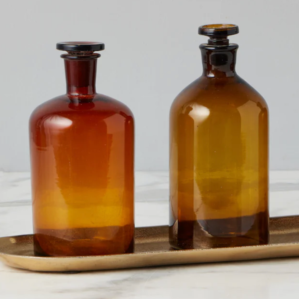 Found Amber Pharmacy Bottle