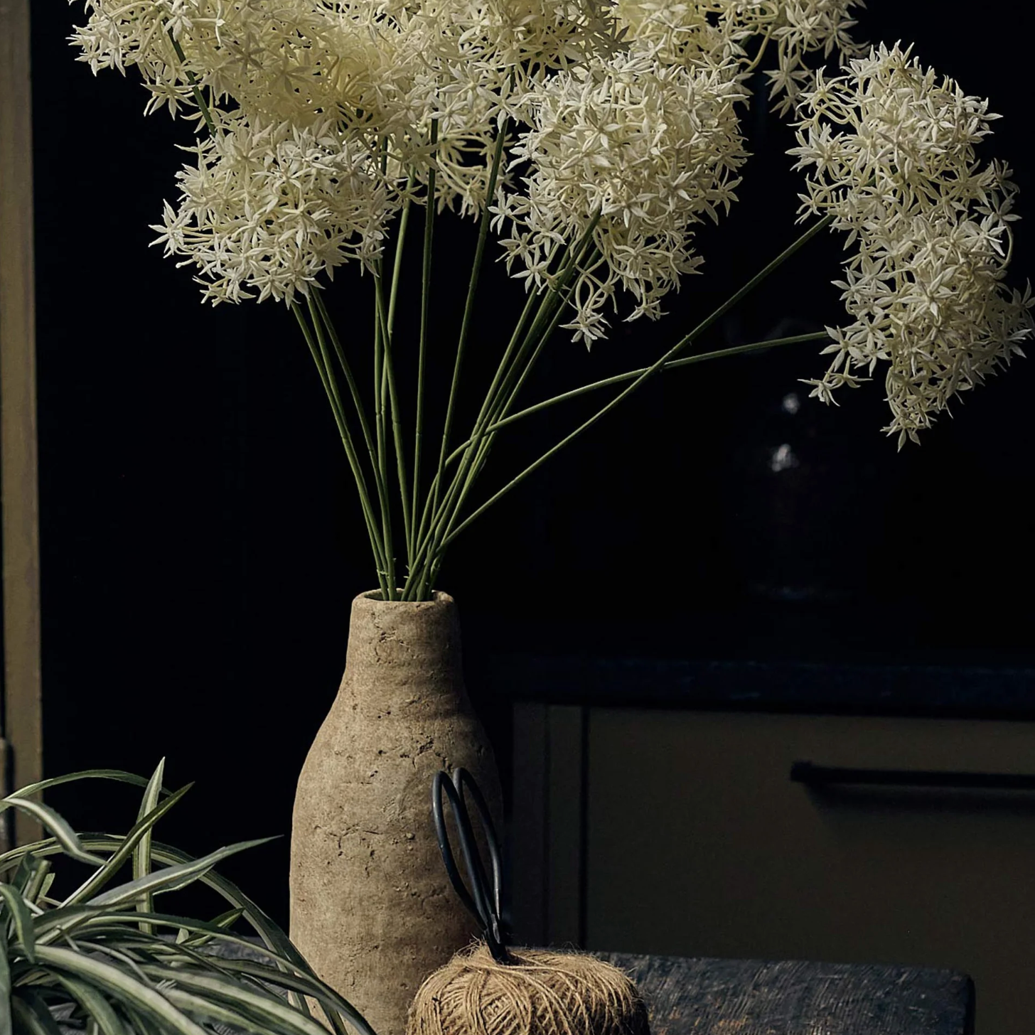 Faux Allium Stems in Cream at Home Smith