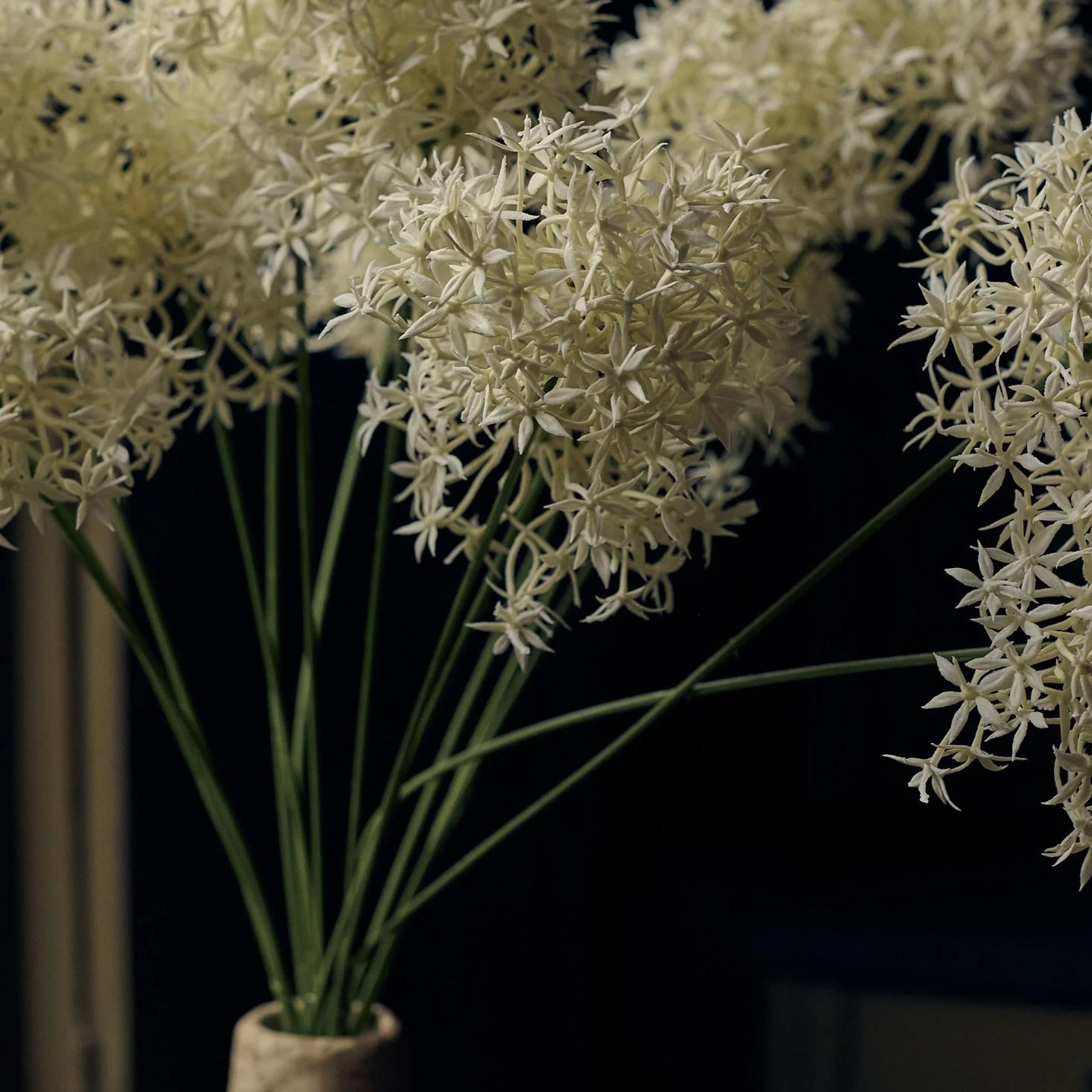 Cream Coloured Artificial Allium Stems at Home Smith