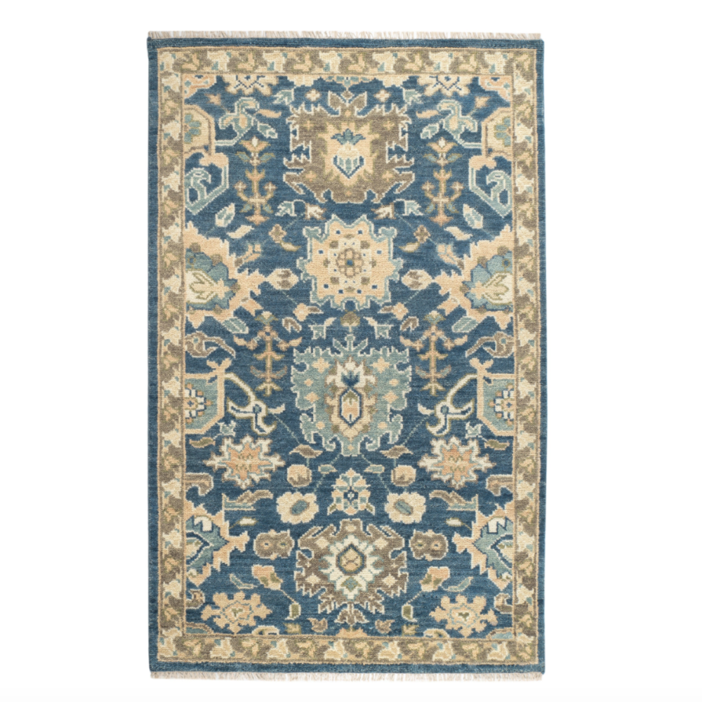 Dash and Albert Camille Navy  Hand Knotted Wool Rug at Home Smith