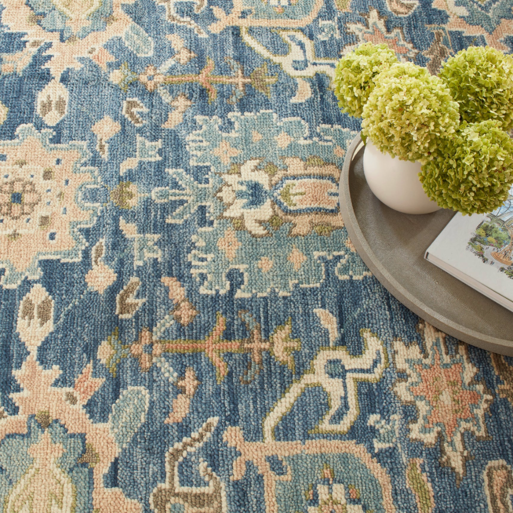 Dash and Albert Camille Navy  Hand Knotted Wool Rug at Home Smith