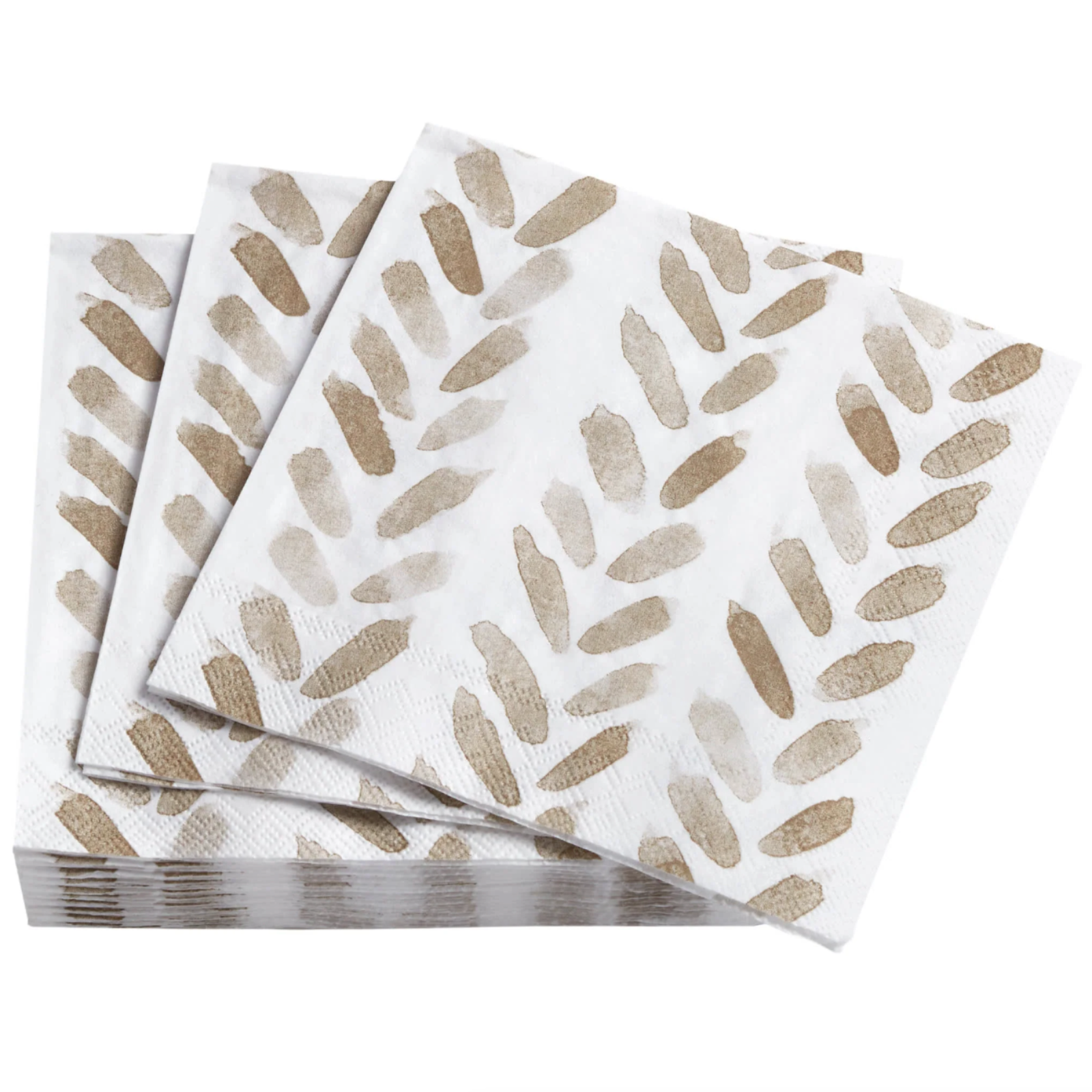 Annie Selke Brush Stroke Cocktail Napkins in natural at Home Smith