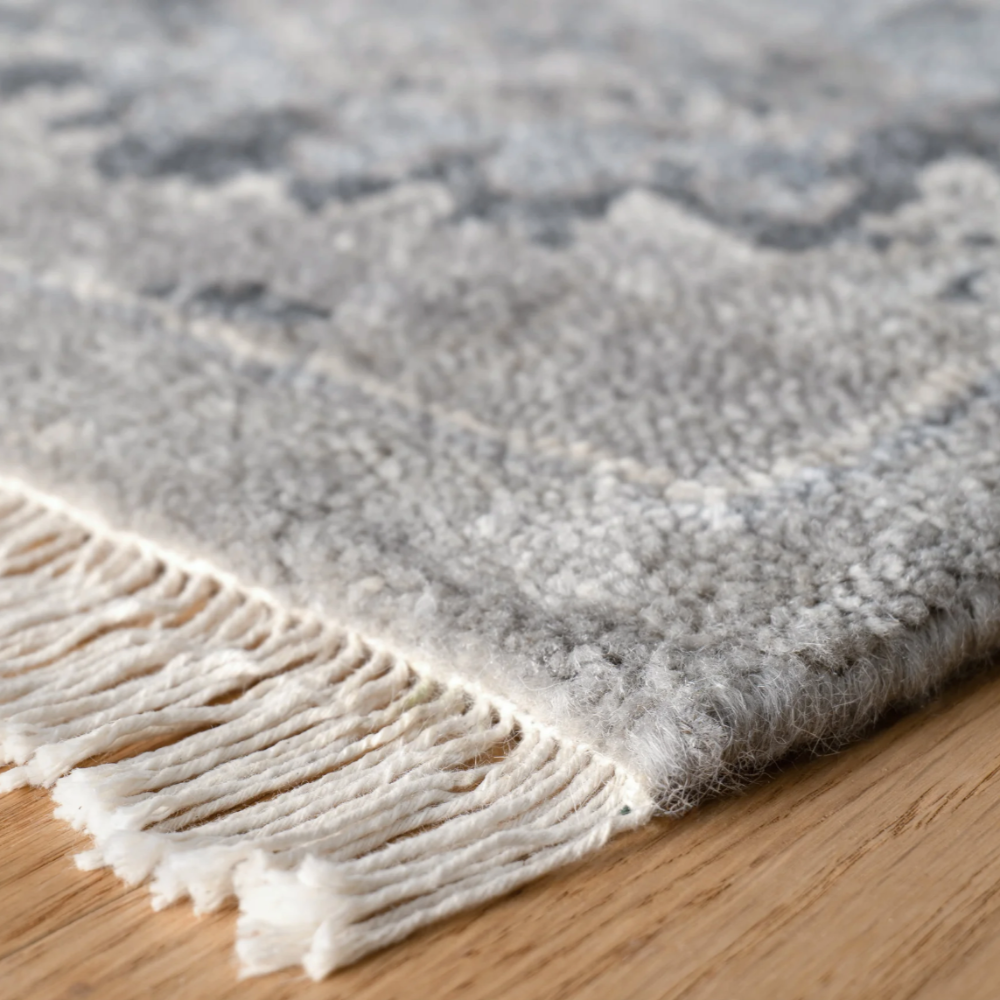 Dash&Albert Lila Grey Hand Knotted Wool Rug at Home Smith