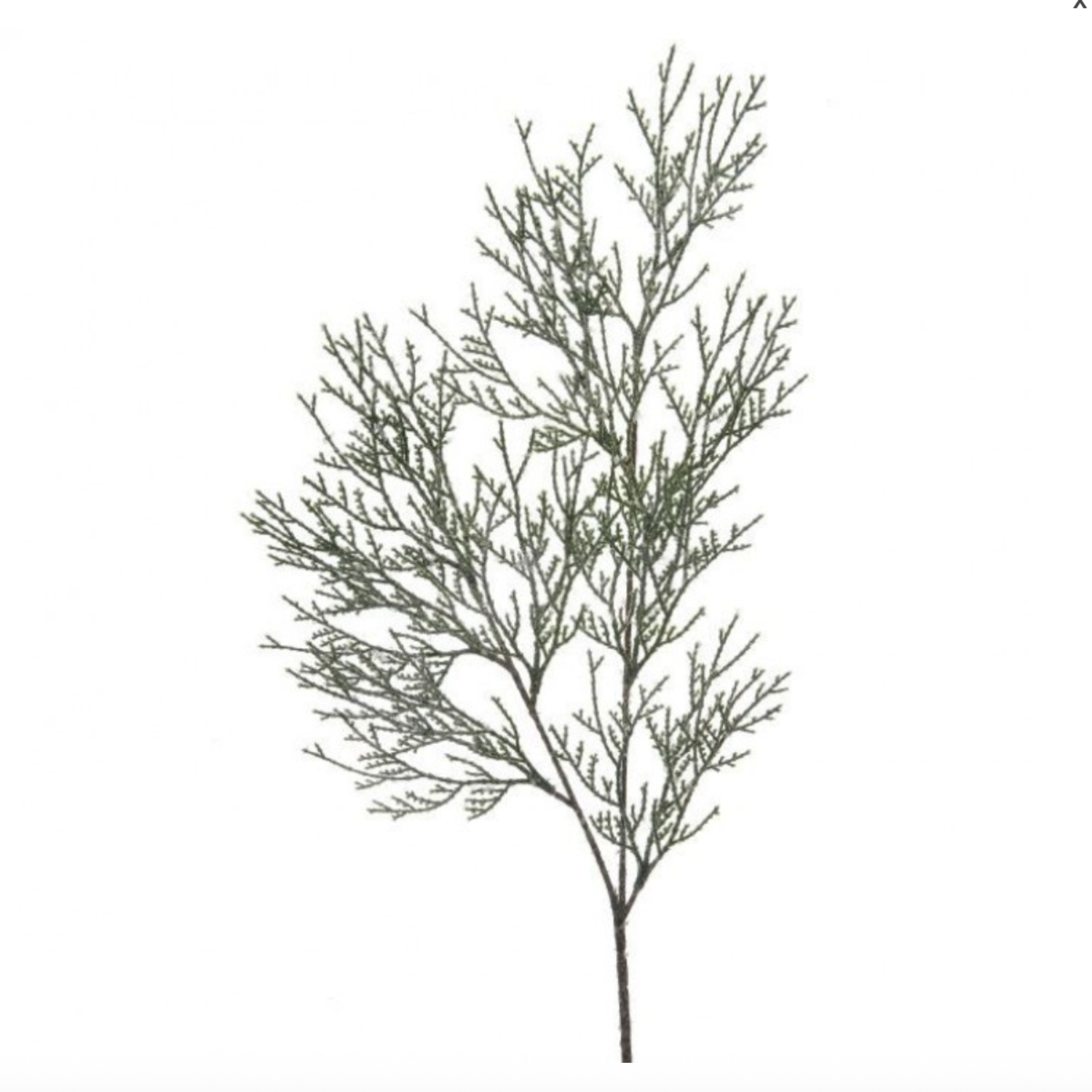 Artificial tree branch on a white background