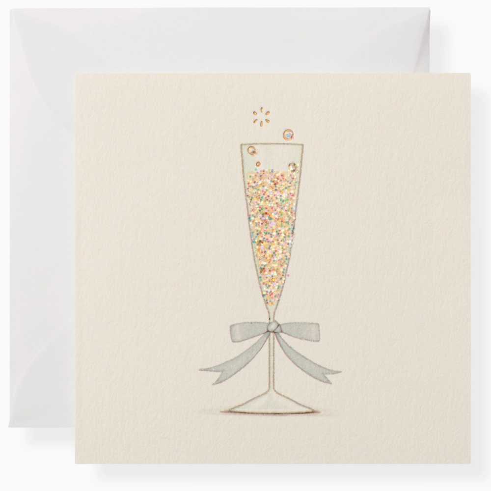 Champagne Flute Gift Enclosure Card at Home Smith