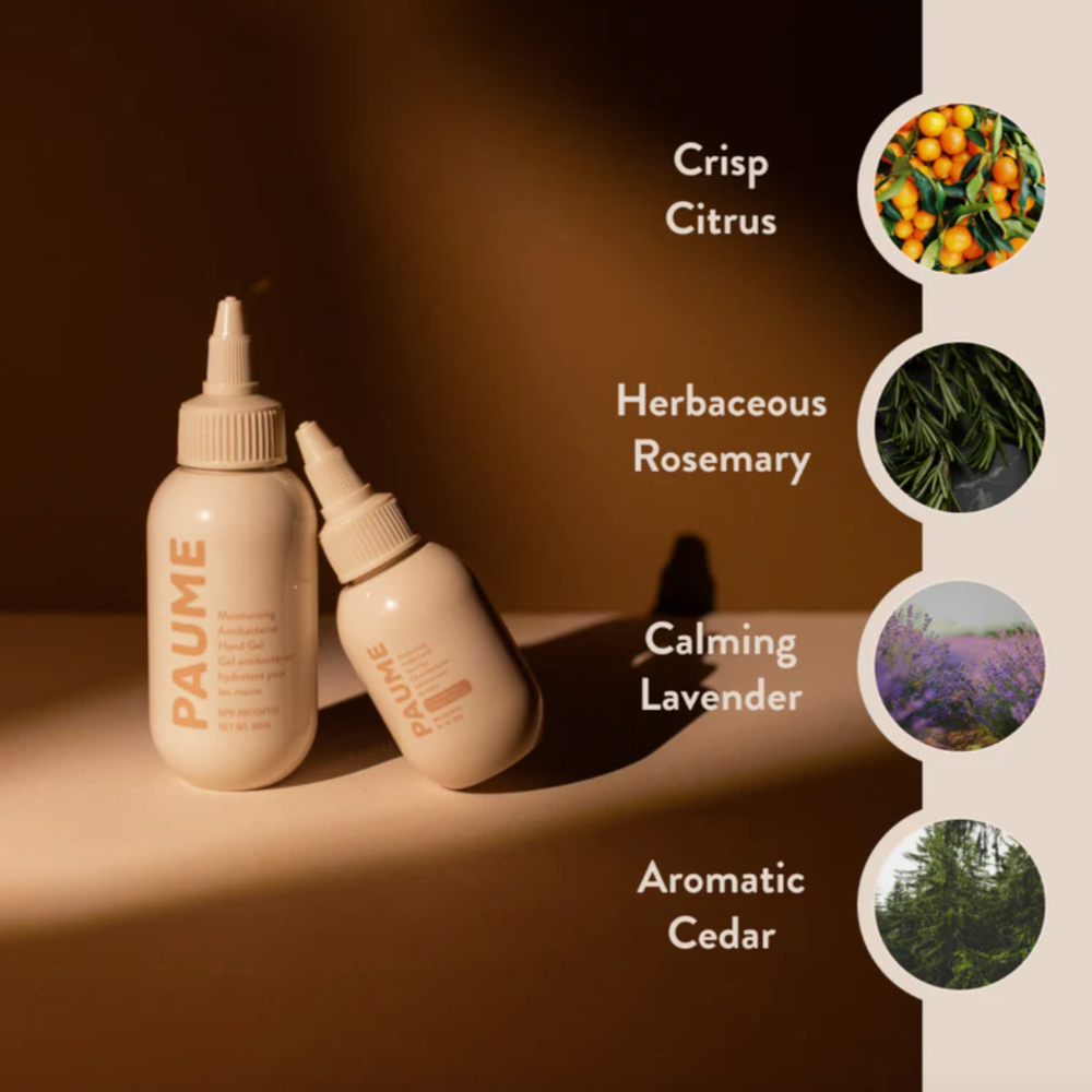 Ingredients of Paume's Moisturizing Antibacterial Hand Gel at Home Smith