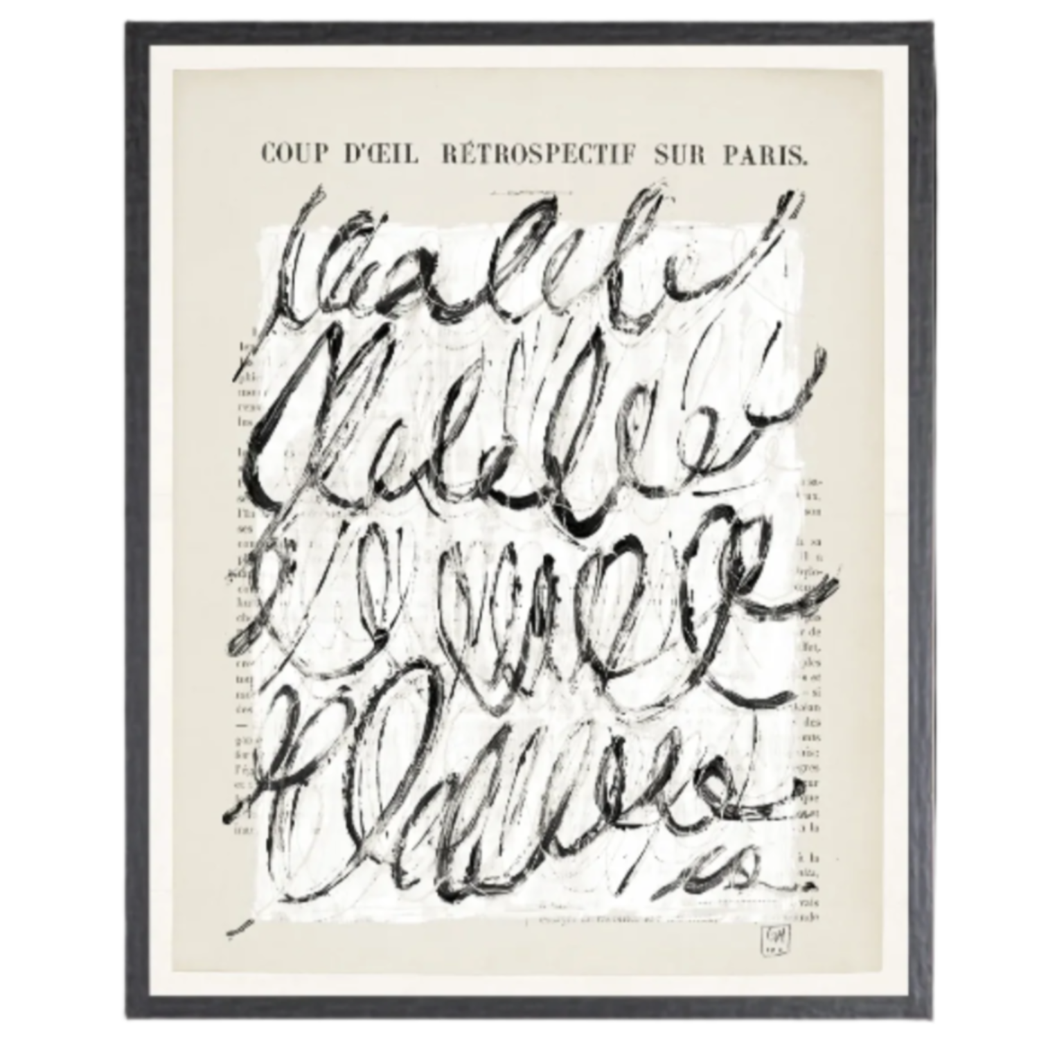 Parisienne Page III Black and White at Home Smith