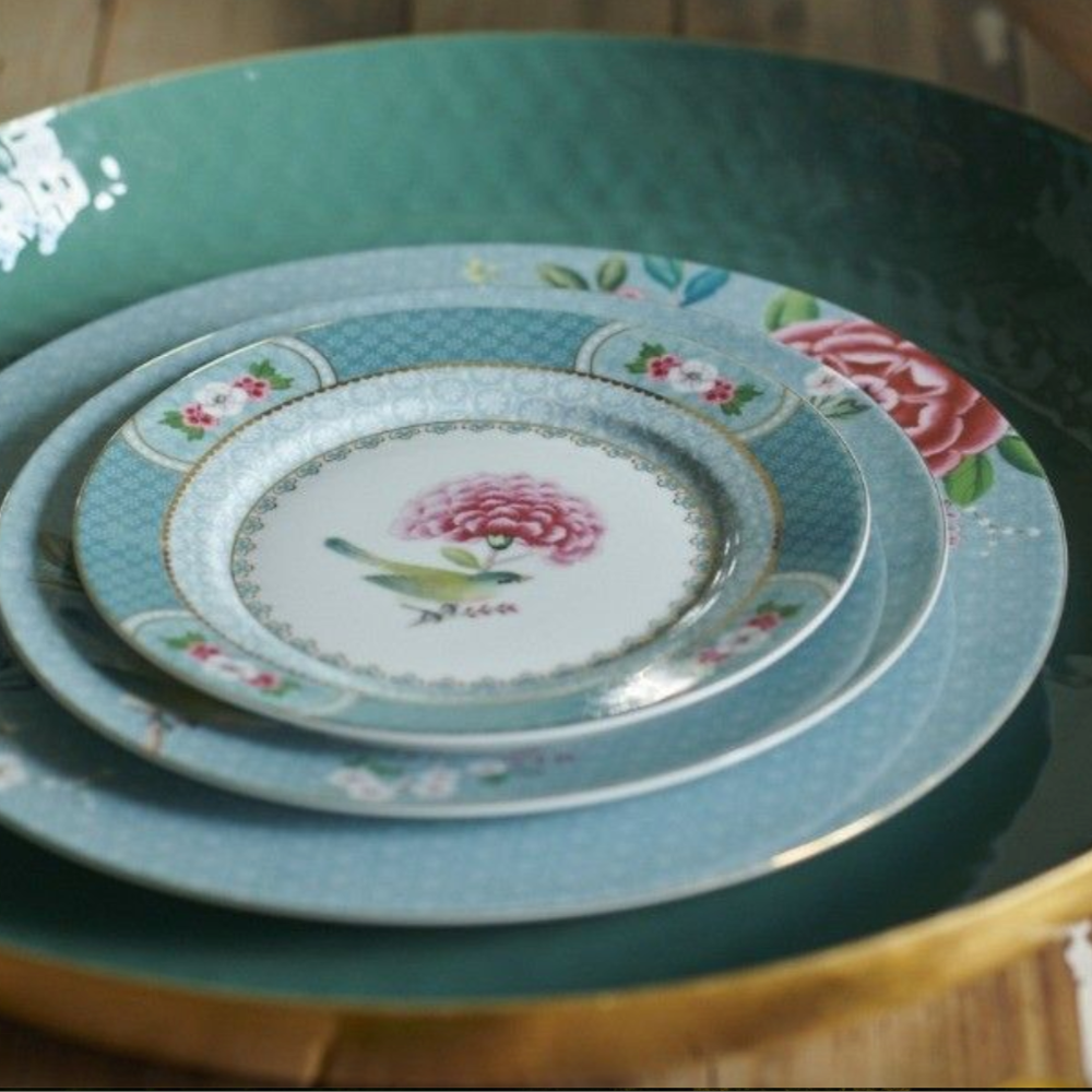Blushing Birds Blue Porcelain Pastry Plate from Pip Studio at Home Smith 