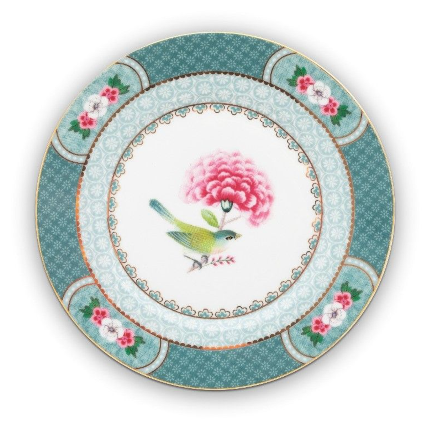 Blushing Birds Blue Porcelain Pastry Plate from Pip Studio at Home Smith 