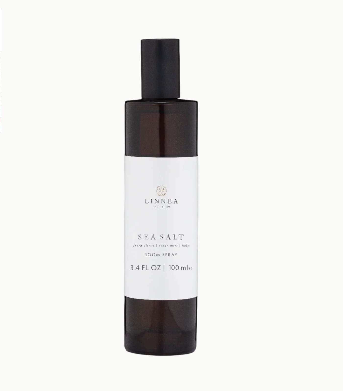 LINNEA Sea Salt room spray bottle on a white background