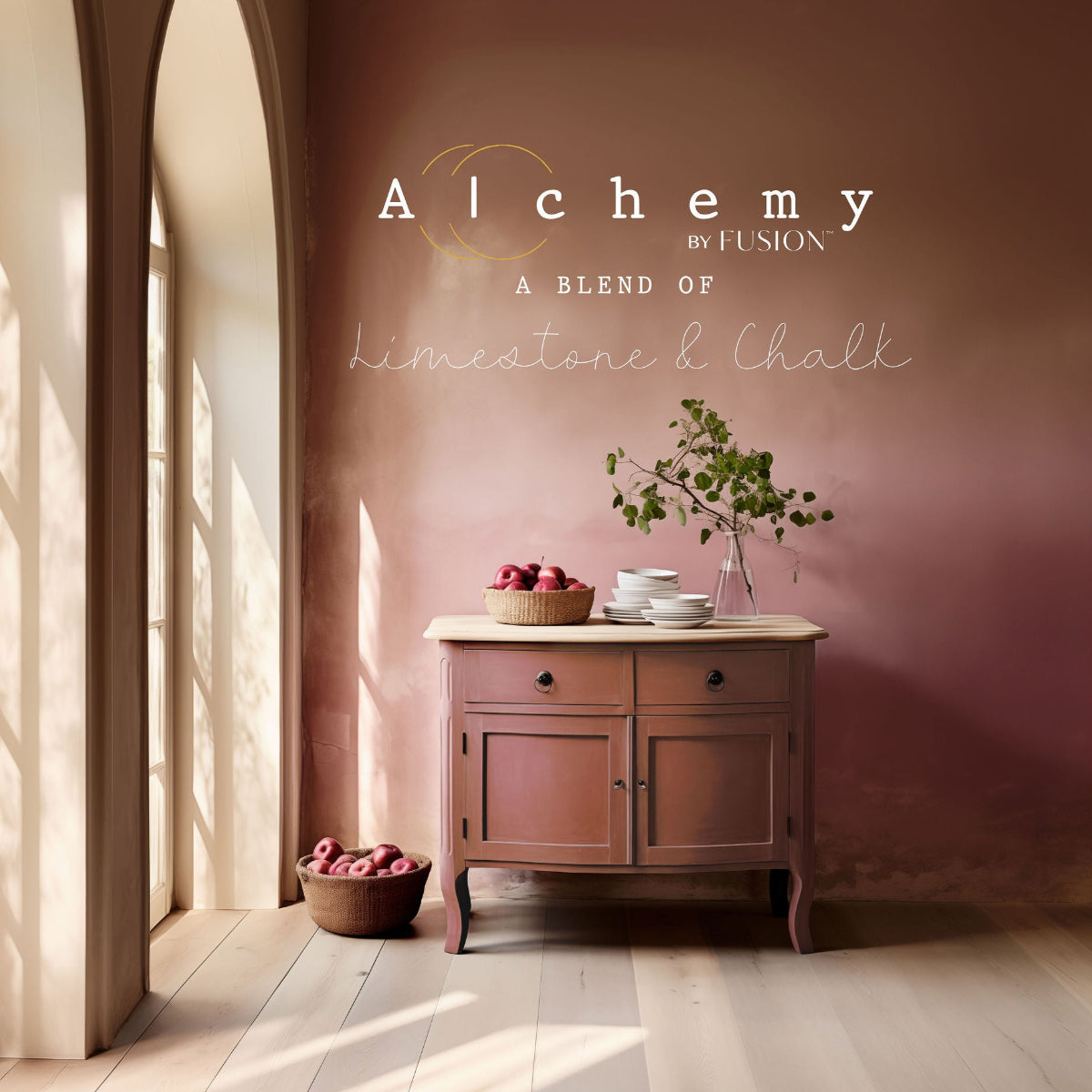 Alchemy Limestone and Chalk Furniture Paint by Fusion in Sienna at Home Smith