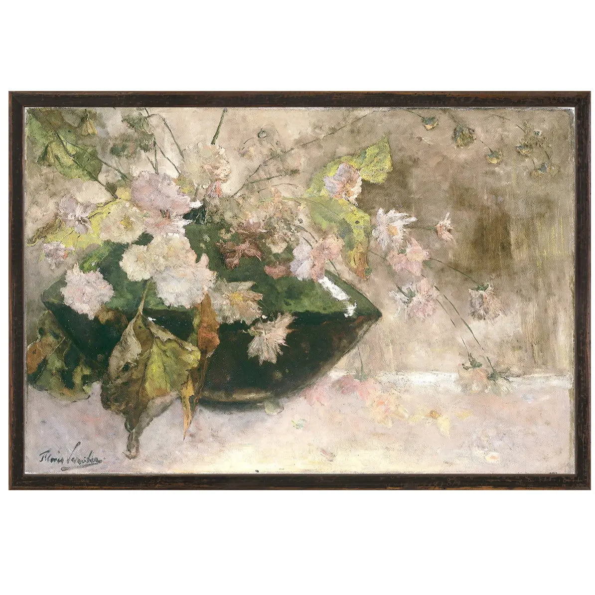 Home Smith Still Life with Peonies c. 1889 Framed Print Celadon Art