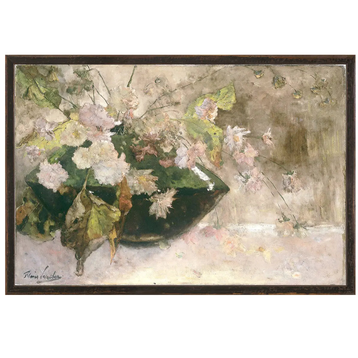 Home Smith Still Life with Peonies c. 1889 Framed Print Celadon Art - In Stock