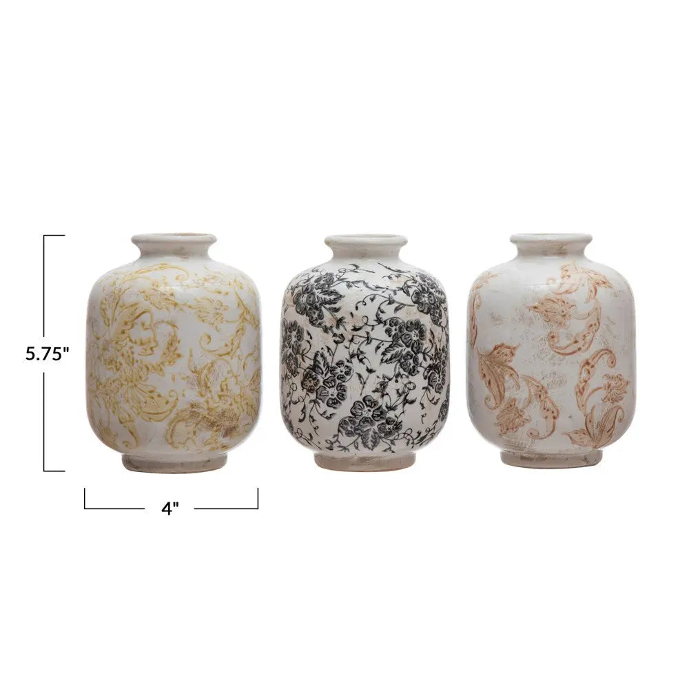 Terra Cotta Transferware Vases - Home Smith