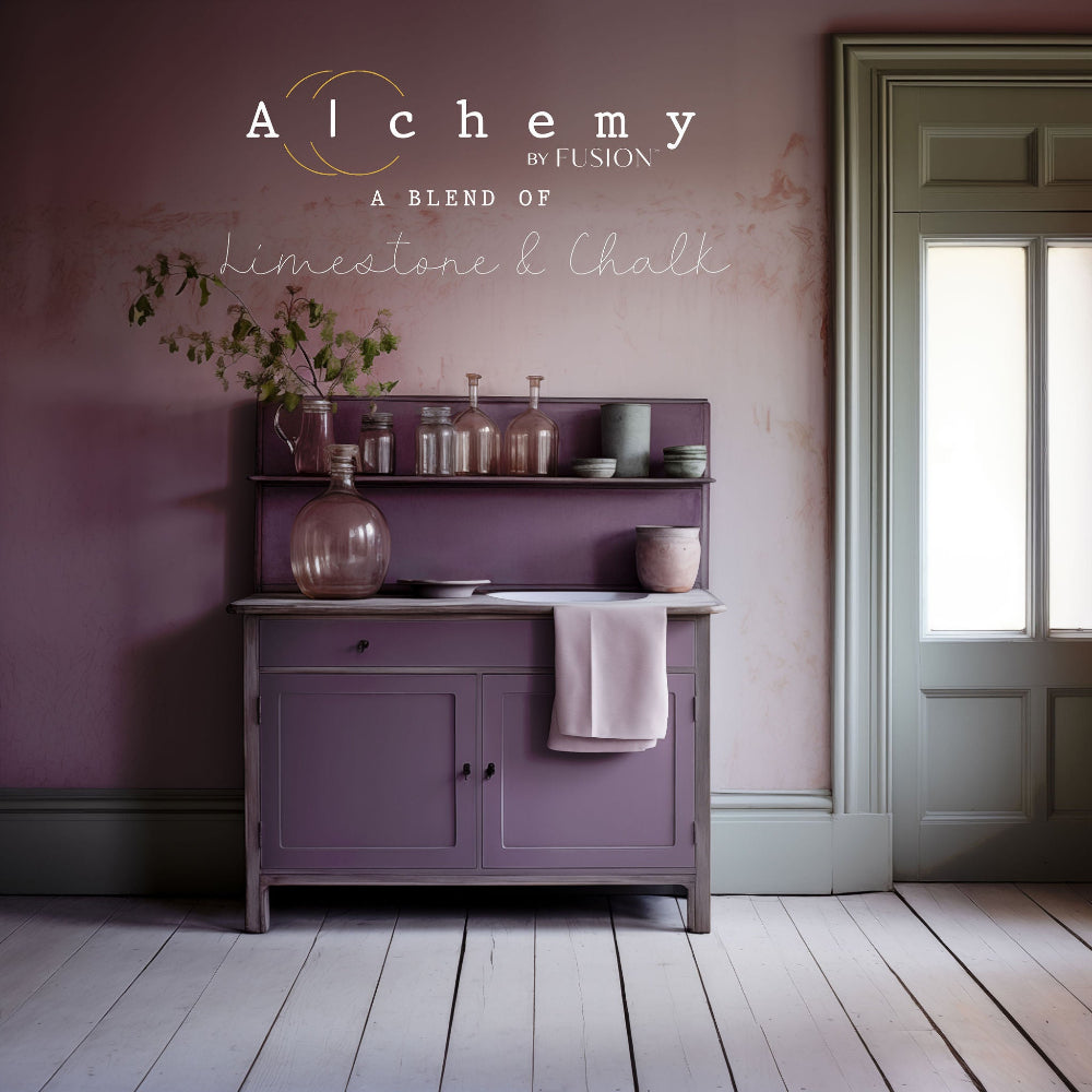 Alchemy Limestone and Chalk Furniture Paint by Fusion in Thistle at Home Smith 