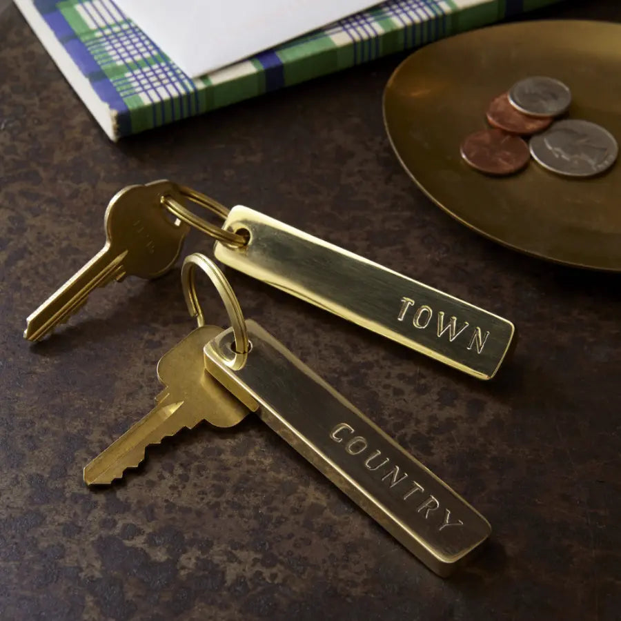 Home Smith Brass Town & Country Key Chain Pair 