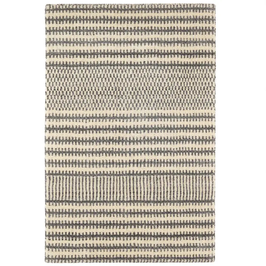 Tracks Grey Hand Loomed Knotted Wool Rug - Home Smith