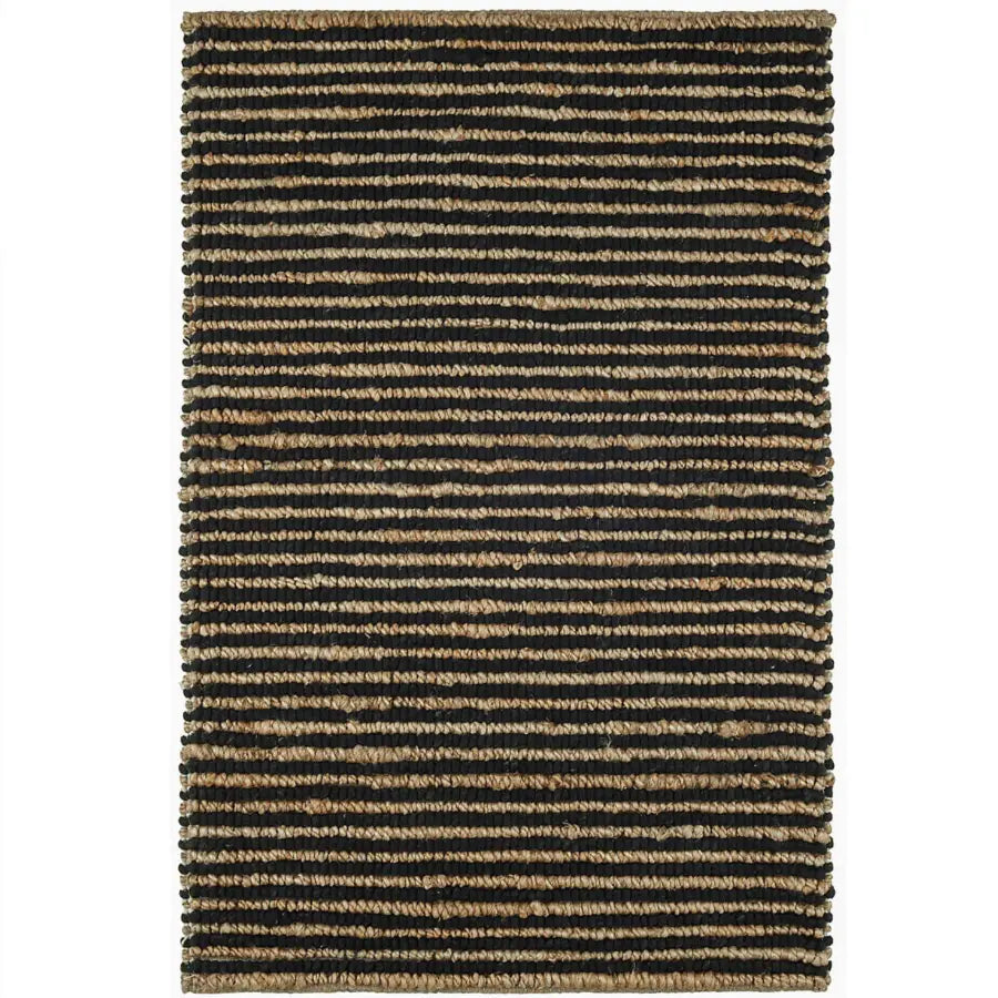 Twiggy Black Woven Jute and Wool Rug - Home Smith