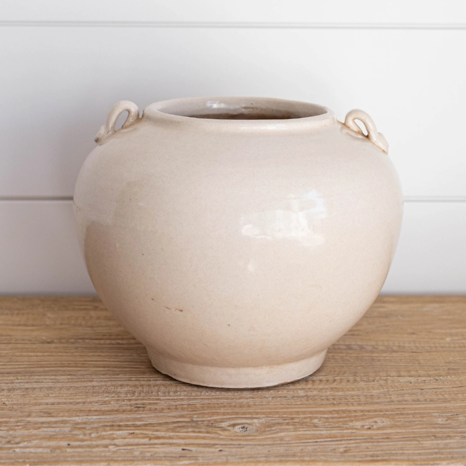 Cream Glazed Vintage Pot Vase found at Home Smith