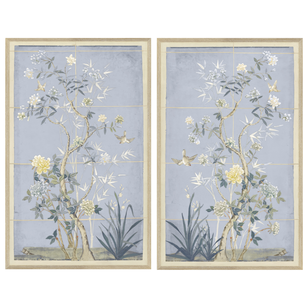 Chinoiserie Scenic C.1775 in Blue Panels at Home Smith