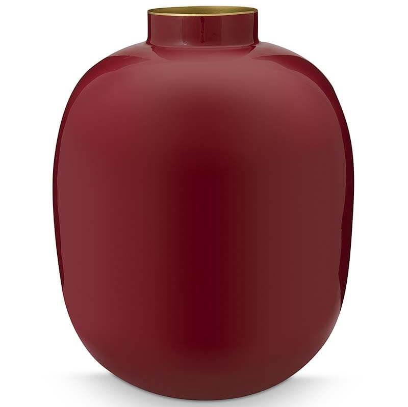 Vase Metal Dark Red at Home Smith