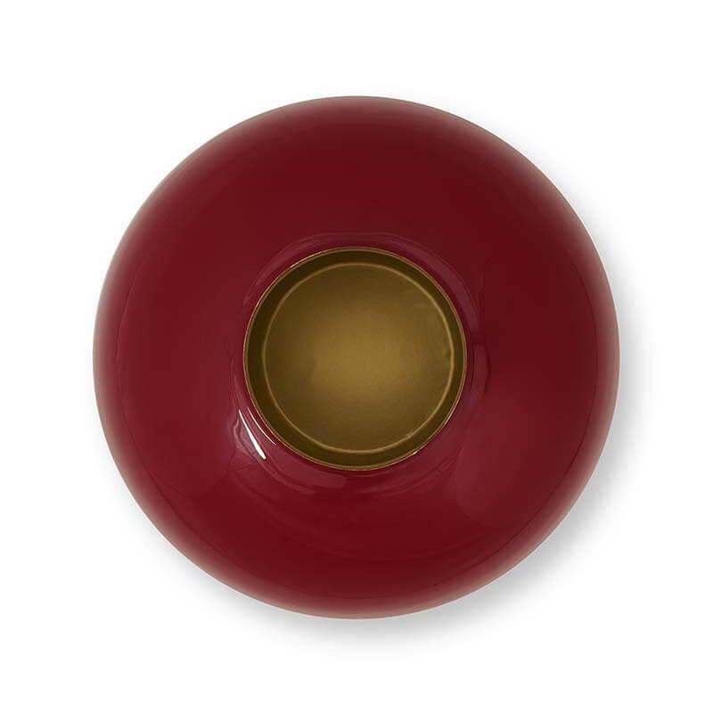 Vase Metal Dark Red at Home Smith