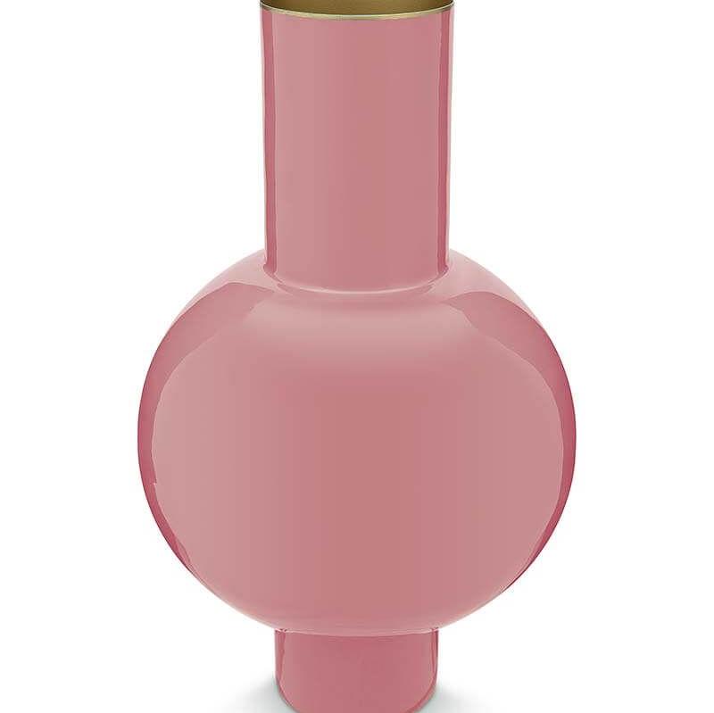 Vase Metal Medium Pink at Home Smith