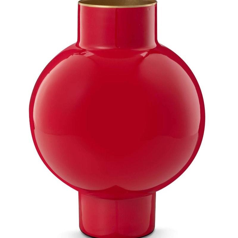 Vase Metal Small Red at Home Smith