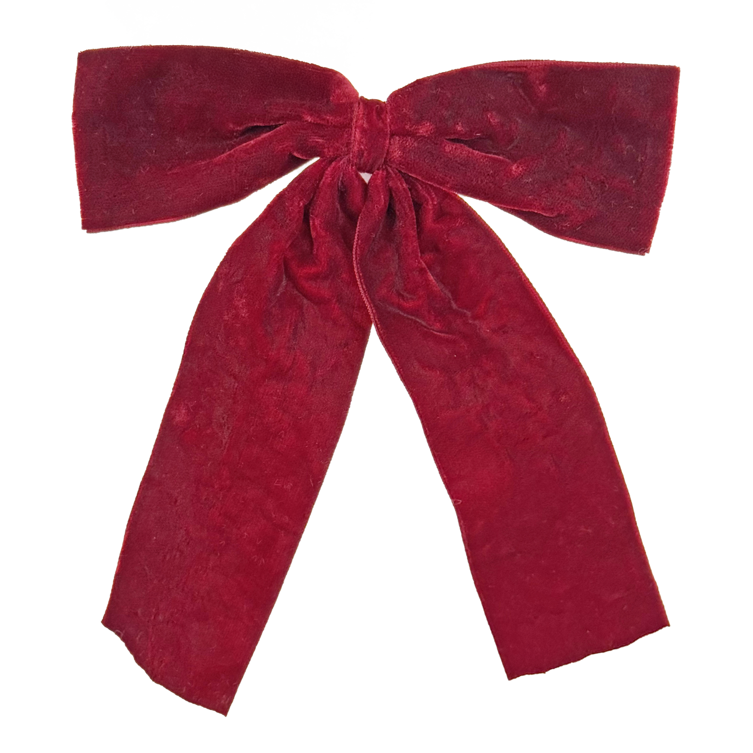 Velvet Burgundy Bow with Clip at home Smith